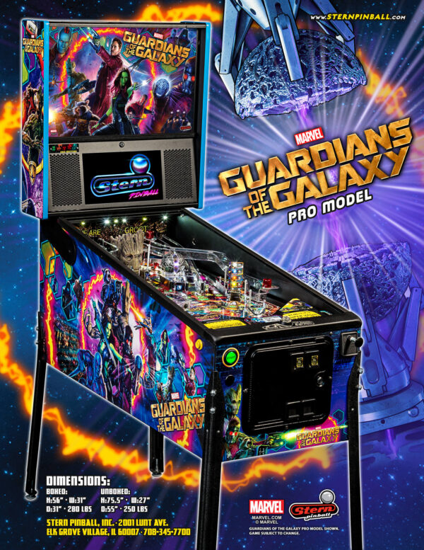 GOTG-PRO-Flyer-1.jpg Guardians of the Galaxy Pro Pinball Machine by Stern