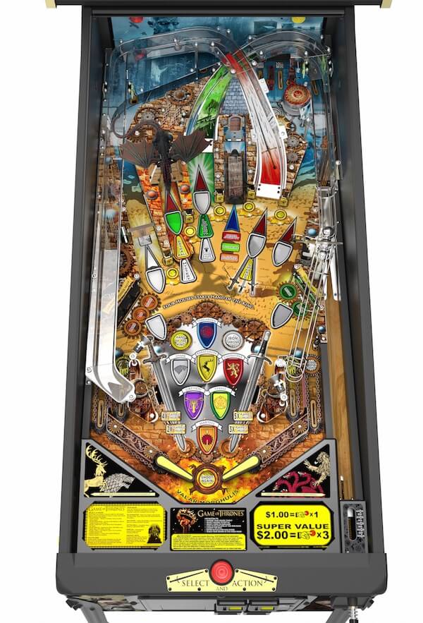 PRO3overhead.jpg Game of Thrones Pro Pinball Machine by Stern