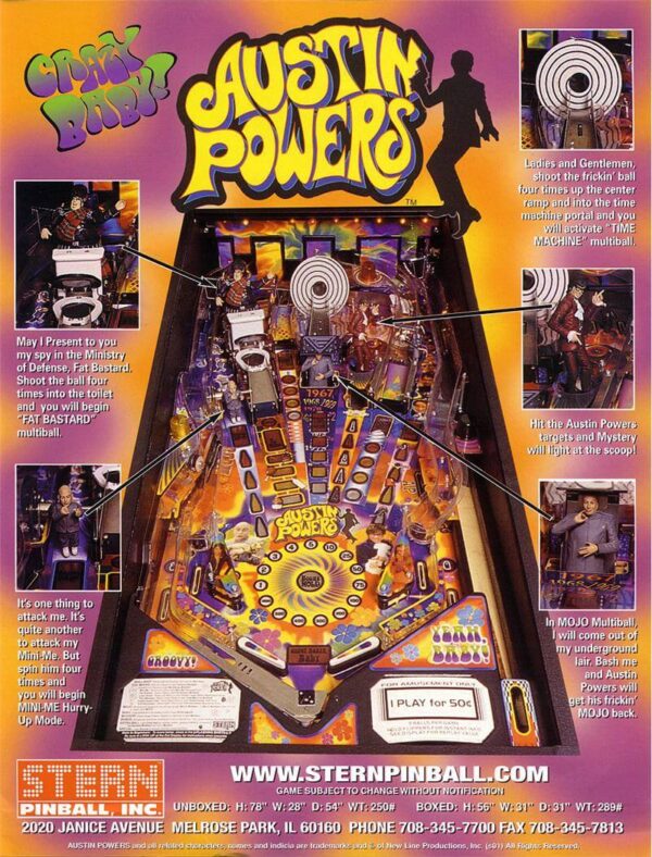 austinflyer2.jpg Austin Powers Pinball Machine by Stern