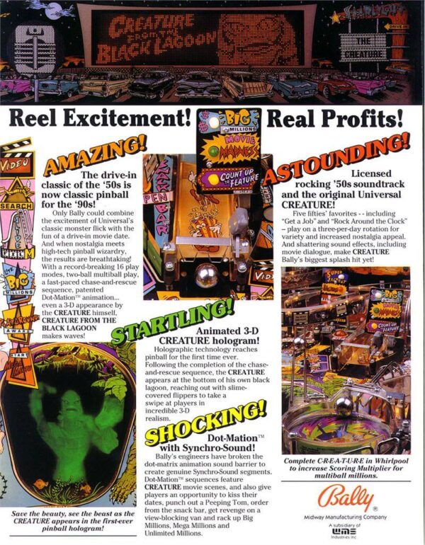 cftblflyer2.jpg Creature From the Black Lagoon Pinball Machine by Bally