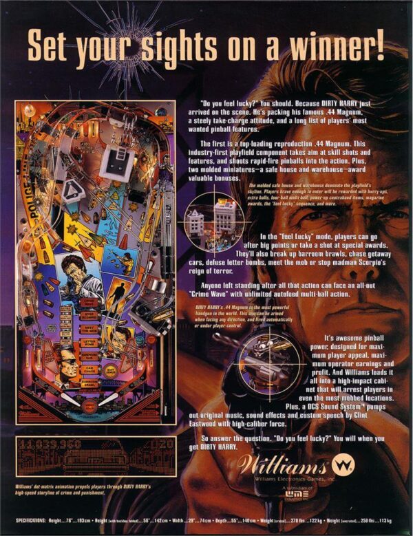 dhflyer2.jpg Dirty Harry Pinball Machine by Williams