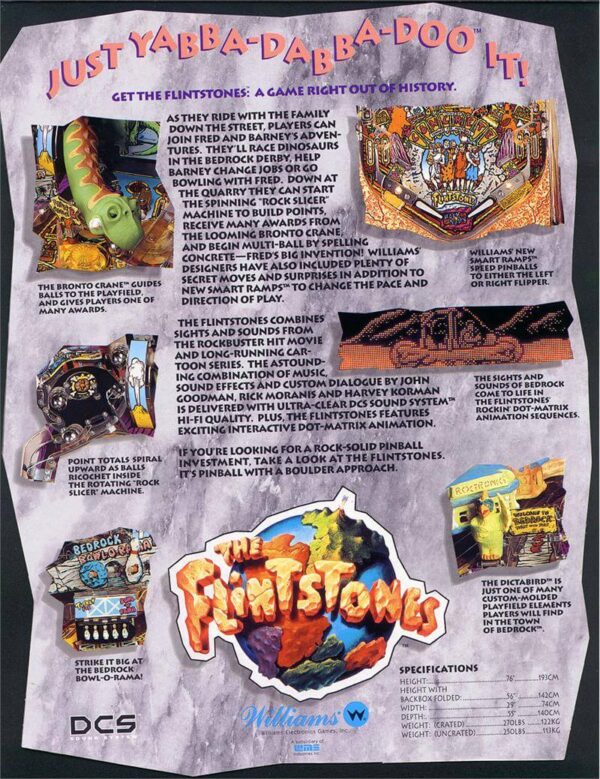flintflyer2.jpg Flintstones Pinball Machine by Williams