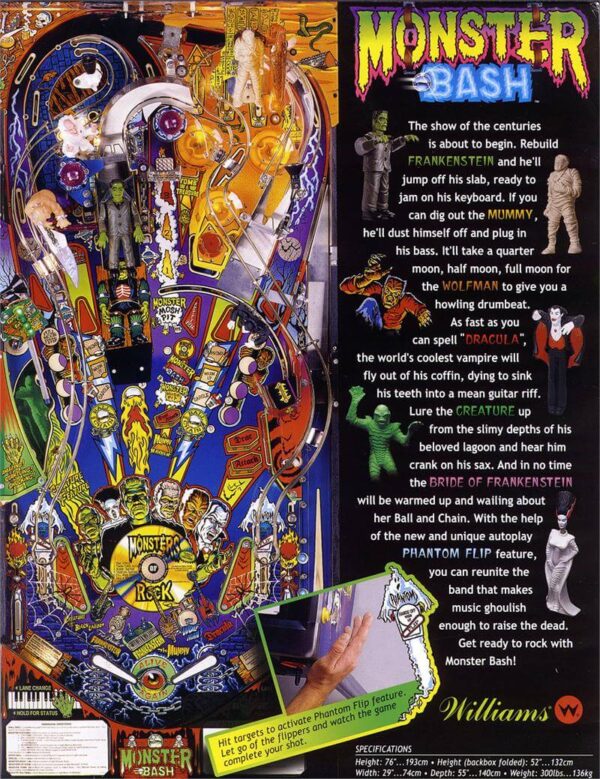 mbflyer2_2.jpg Monster Bash Pinball Machine by Williams