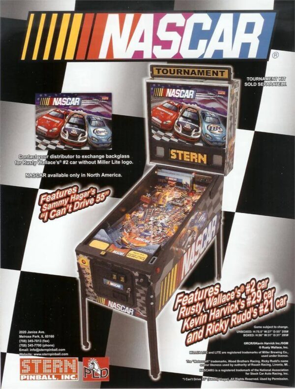 nascarflyer1.jpg NASCAR Pinball Machine by Stern