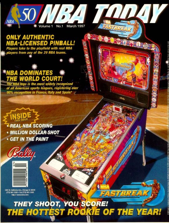 nbafbflyer1.jpg NBA Fastbreak Pinball Machine by Bally
