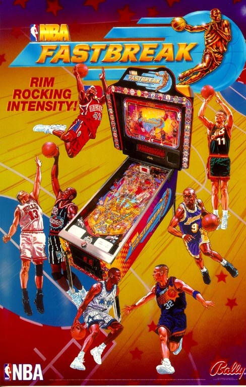 nbafbflyer3.jpg NBA Fastbreak Pinball Machine by Bally