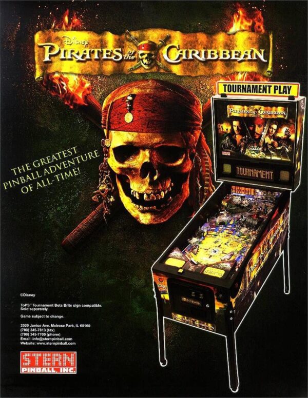 piratesflyer1.jpg Pirates of the Caribbean Pinball Machine by Stern