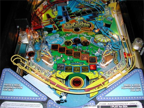rctpf2.jpg Roller Coaster Tycoon Pinball Machine by Stern